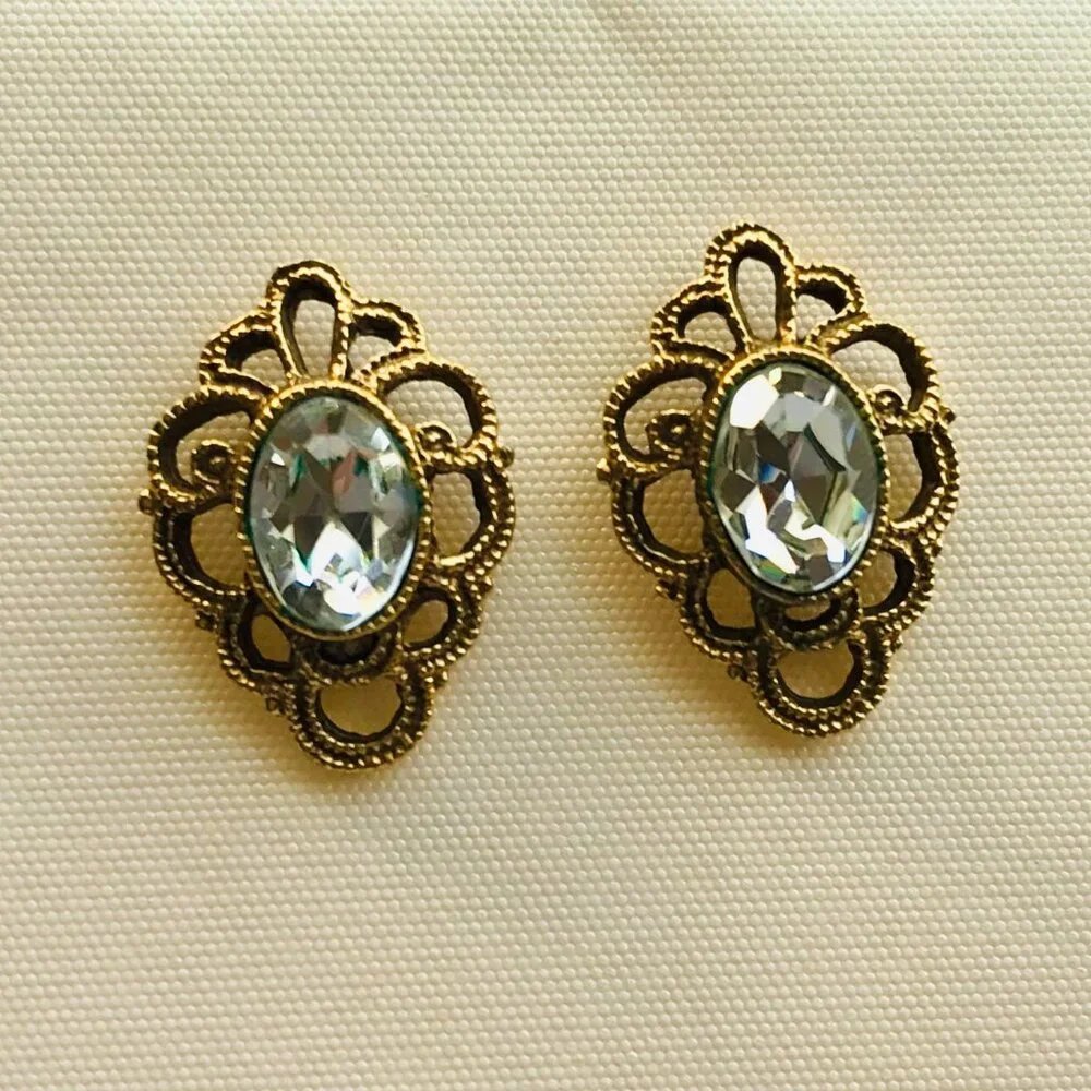 Vintage Antique Gold Filigree Earrings